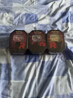 Pokemon TCG - Team Rocket Tins - Set of 3 - Mewtwo, Nidoking & Persian - Image 1