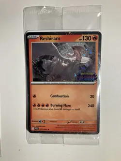 Reshiram 017/094 - Holo Rare - Pokemon- Phantasmal Flames - sealed stamped promo - Image 1