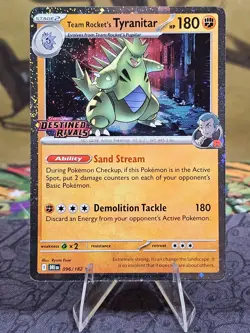 Pokemon TCG: Team Rocket's Tyranitar 096/182 Destined Rivals STAMPED NM - Image 1