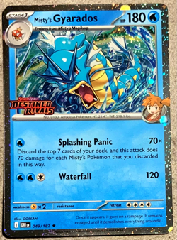 Pokemon Destined Rivals Misty's Gyarados Stamped Promo 49 /182 - Image 1