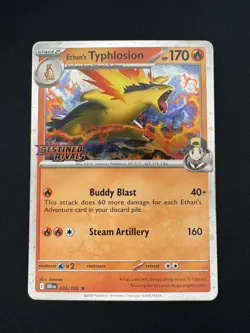 Pokemon Ethan's Typhlosion (Destined Rivals Stamp) - 034/182 - Holo Rare NM - Image 1