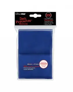 Ultra Pro 100 Deck Protector Sleeves Blue Standard Card Size 826925 - Image 1