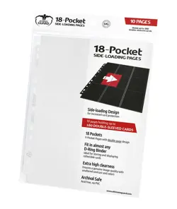 Ultimate Guard 10 Sheets 18-Pocket Pages Side-Loading White for Cards 078372 - Image 1