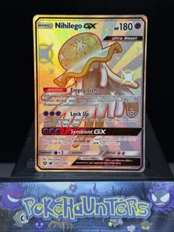 Pokemon Card Nihilego GX SV62/SV94 Hidden Fates Holo Full Art Near Mint - Image 1