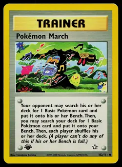 Pokemon Neo Genesis 102/111 Pokemon March 1st Edition Pokemon Card - Image 1