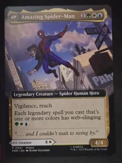NYCC 2025 MTG Peter Parker / Amazing SPIDER-MAN PROMO Card Magic the Gathering - Image 2