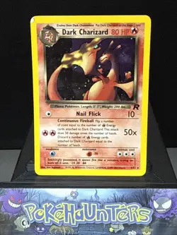 Pokemon Dark Charizard 4/82 Team Rocket Set Holo Rare WOTC Played - Image 1