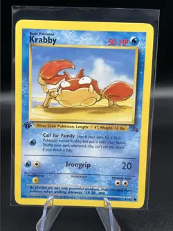 Pokemon TCG Krabby Fossil 1st Edition Common 51/62 - Pack Fresh NM A - Image 1