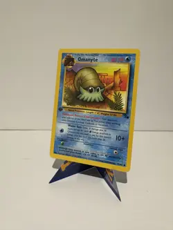 Omanyte 1st Edition 52/62 Fossil Pokemon Card 1999 WOTC LP - Image 1