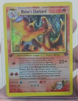 Blaine's Charizard 2/132 Gym Challenge DiY Placeholder Card 1st Edition NM+ - Image 1