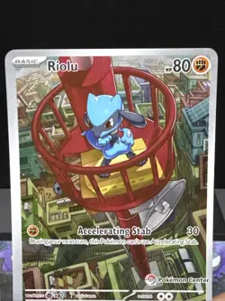 Pokemon Card Riolu MEP 010 Promo Illustration Rare Mega Evolution Pokemon Center - Image 2