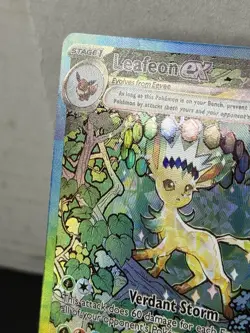 Leafeon EX Prismatic Evolutions Holo Card 144/131 PRXY Fan version for Display - Image 3