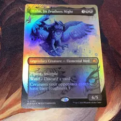 Maha, Its Feathers Night X1 Mtg Bloomburrow Nm Foil Borderless - Image 1
