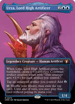 [MTG] Urza, Lord High Artificer (Borderless) (0674) (CMM) NM - Image 1