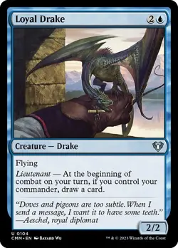 [MTG] Loyal Drake (Foil) (0104) (CMM) NM - Image 1