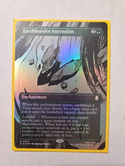 Earthbender Ascension (Borderless/Foil) - Avatar - NM - Rare - Enchantment - Image 1