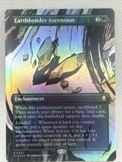 Earthbender Ascension BORDERLESS FOIL 0307 Avatar TLA MTG - Image 1