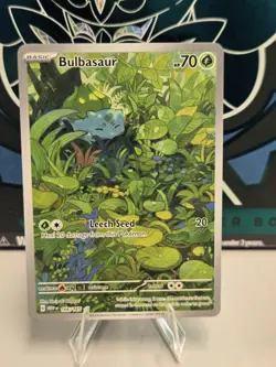 Pokemon Bulbasaur 166/165 Sv: Scarlet & Violet 151 Holo Full Art IR TCG NM - Image 1