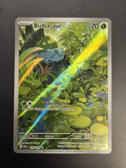 Pokemon Bulbasaur 166/165 Sv: Scarlet & Violet 151 Holo Full Art IR TCG NM - Image 3