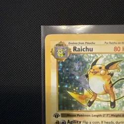 Pokemon TCG Shadowless Raichu Base Set Holo 14/102 1st Edition Rare - Image 2