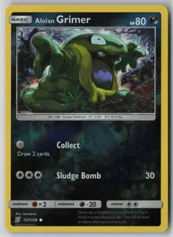 Alolan Grimer 127/236 Pokemon Unified Minds Reverse Holo Lightly Played (LP) 1 - Image 1