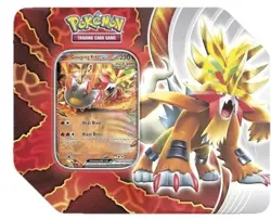 Pokemon Paradox Destinies Tin-Gouging Fire ex Tin w/5 Booster Packs New/Sealed - Image 1