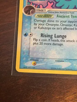SWIRL Pokemon Omanyte Legend Maker Stamped 60/92 Common Reverse Holo - Image 5