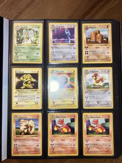 99% COMPLETE Pokemon Shadowless BASE Set Non-Holo Includes Red Cheek Pikachu NM - Image 1