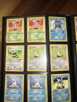99% COMPLETE Pokemon Shadowless BASE Set Non-Holo Includes Red Cheek Pikachu NM - Image 4