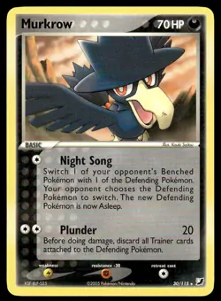 Pokemon TCG Unseen Forces #30/115 Murkrow LP - Image 1