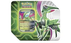 Pokemon Paradox Destinies Tin-Iron Leaves ex Tin w/5 Booster Packs New/Sealed - Image 1