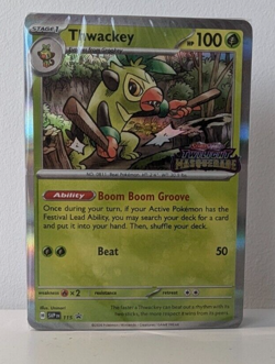 Pokemon TCG - Twilight Masquerade - SVP 115 - Thwackey - Prerelease Promo Pack - Image 1