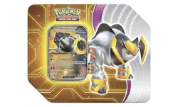Pokemon Paradox Destinies Tin-Iron Boulder ex Tin w/5 Booster Packs New/Sealed - Image 1