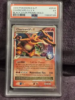 2009 Pokemon D&P TCG Charizard G LV.X DP45 Black Star Promo - Image 1