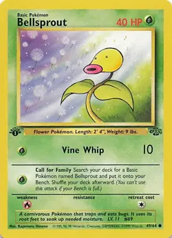Bellsprout 49/64 Pokemon Jungle 1st Edition LP-NM - Image 1