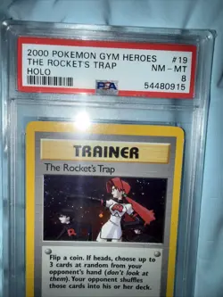 Pokemon Gym Heroes The Rocket's Trap Trainer PSA 8 Certifcation 54480911 - Image 1