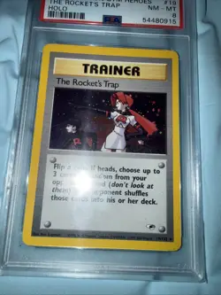 Pokemon Gym Heroes The Rocket's Trap Trainer PSA 8 Certifcation 54480911 - Image 2