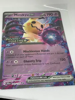 Mimikyu ex 059/159 STAMPED Journey Together Double Rare Pokemon NM OVERSIZED - Image 1