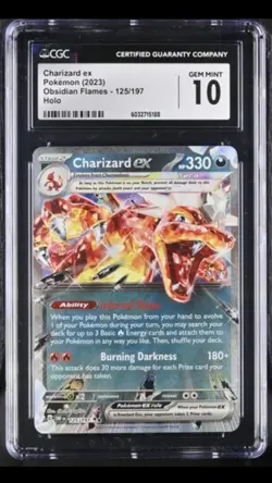 Charizard ex 125/197 SV03: Obsidian Flames Holo CGC 10 Pokemon - Image 1