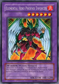 Damaged, English Yu Gi Oh Elemental Hero Phoenix Enforcer - DP05-EN012 - Rare - - Image 1