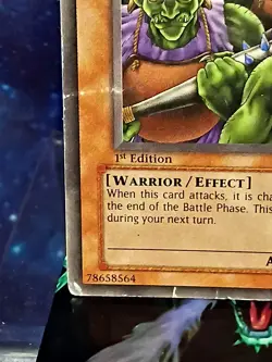 Goblin Attack Force PSV-094 Pharaoh's Servant **HP** ?1st Edition? With Sleeve - Image 5