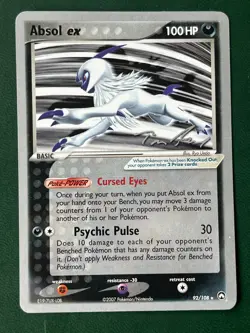Tom Roos Absol EX 2007 World Championship Deck 92/108 Regular Card NM - Image 1