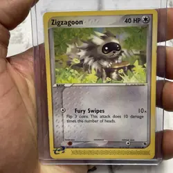 Pokemon EX Ruby & Sapphire 79/109 Zigzagoon Card Vintage E-Reader LP Vtg TCG - Image 1