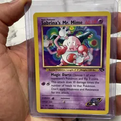 Sabrina's Mr. Mime 59/132 Gym Challenge Uncommon Pokemon Card NM Vintage WOTC - Image 1