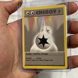 Double Colorless Energy #124/130 Vintage 2000 Base Set 2 Wotc Pokemon Card NM/MT - Image 2