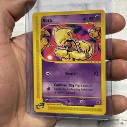 Abra 93/165 Pokemon Expedition Base Unlimited Ereader Vintage LP E-Reader Card - Image 2