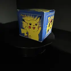 Pokemon Pikachu 23k Gold Plated Trading Card & Pokeball Burger King BLUE BOX - Image 2