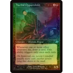 FOIL MORBID OPPORTUNIST (RETRO FRAME) X4 Innistrad Remastered Magic MTG CARD - Image 1