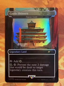 MTG Foil Borderless Castle Shimura - Eiganjo Castle SLD: X Ghost of Tsushima! - Image 1