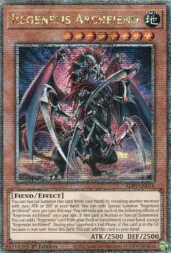 yugioh Regenesis Archfiend ALIN-EN016 Quarter Century Secret ENGLISCH - Image 1